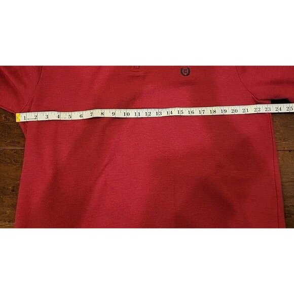 Chaps Sport Red Quarter Zip Pullover Sweatshirt Mens XL Red Heather Long Sleeve - Picture 5 of 11